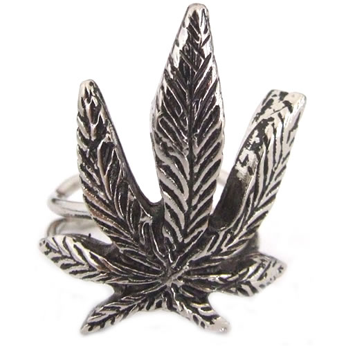 Pier�cionek li�� Cannabis - Marihuana